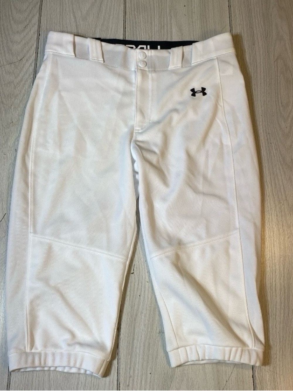 Under Armour Youth Large White Cropped Baseball Softball Pants YL Brand New